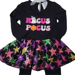 Counting Daisies Hocus Pocus Kids Sequin Dress Sz M (7/8)